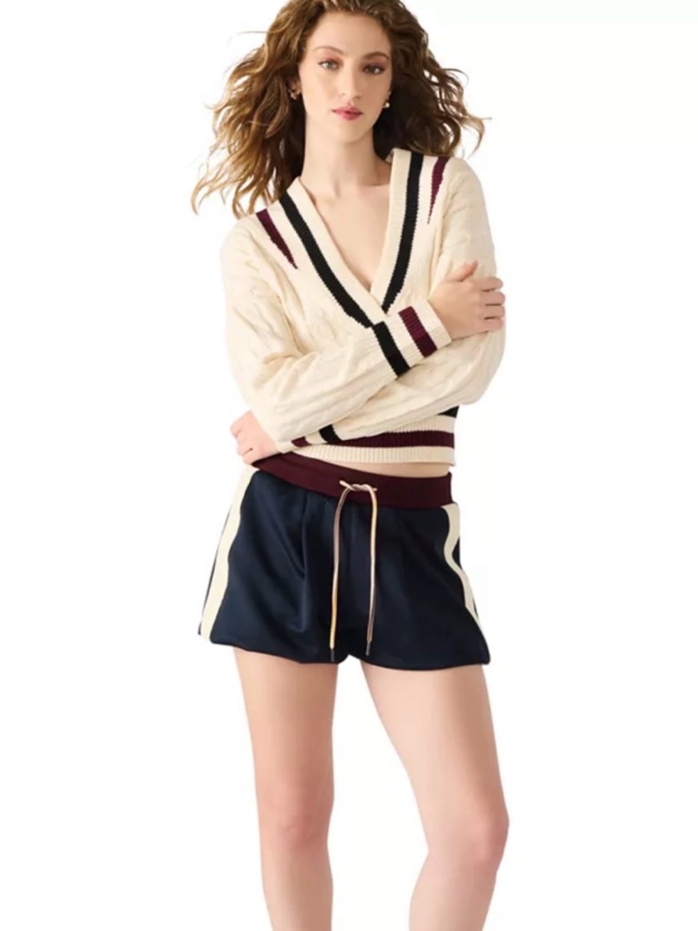 Steve Madden Drawstring Bubble Shorts – Navy & White (NWT)